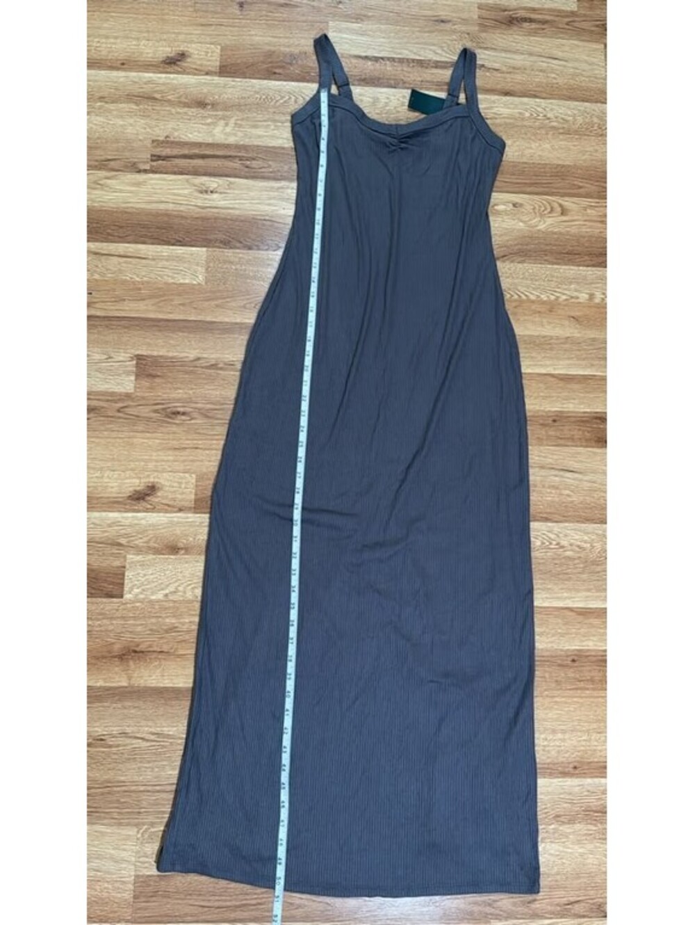 Wild Fable Ribbed Maxi Dress – Brown Stretch Bodycon Size M